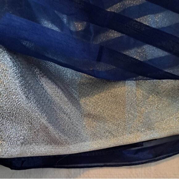 Blush by US Angels girls size 6X blue & silver sleeveless dress, EUC - Picture 3 of 6